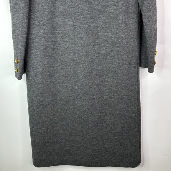 Vintage Gia Ninno Gray Button Wool Long Cardigan Sweater Size 12 - Picture 5 of 9